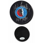 Phil Esposito signed Hockey Hall of Fame puck JSA Authenticated